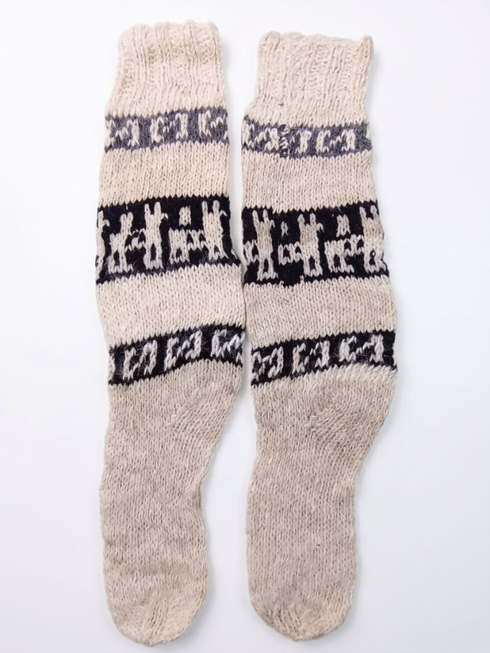 Long Socks, Warmers, Alpaca Wool, Handwoven Andean Style, Winter